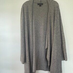 Barefoot Dreams CozyChic Lite‎ draped open-front cardigan, HeatherGray L/XL, 436